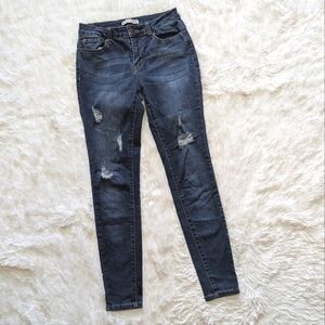 Encore Dark Wash Blue Denim Skinny Stretch Jeans Size 5